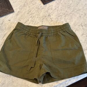 Women's Linen Olive Shorts from J Crew
